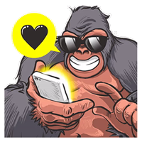 Mr. Gorilla :: @stickerhype