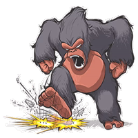 Mr. Gorilla :: @stickerhype