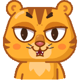 Grumpy tiger