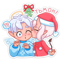 Новогодняя Они-тян @TgSticker