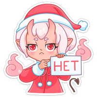 Новогодняя Они-тян @TgSticker